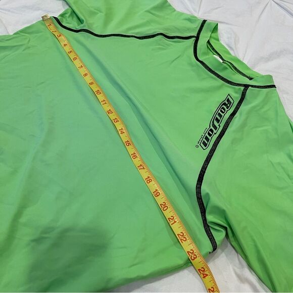 Ron Jon Surf Shop Size Extra Large Compression Neon Green Nylon/Spandex S/S USA - Picture 6 of 7